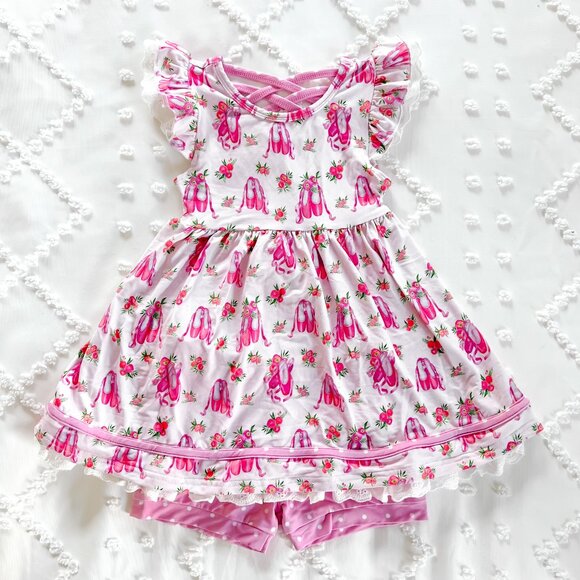 Bamboo Twirl Tunic Set - Ballet Slippers - Picture 1 of 2